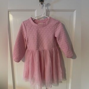 Pink Quilted Long Sleeve Dress (Cat & Jack 3T)